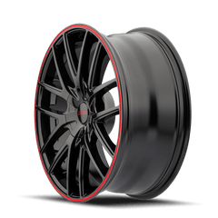 20x8.5 TOUREN TR60 5x4.25 5x4.5 Offset (40) Center Bore (72.62) Style #3260 | 3260 - 2814BR - Black Patch Performance - TOUR32602814BR