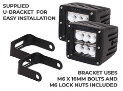 3" LED Cube Light- Pair (3X2CFPR) - Black Patch Performance - TRAI3X2CFPR