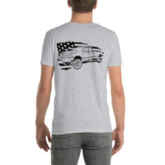 Truck and American Flag T-Shirt - from Black Patch Performance