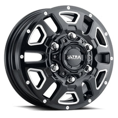 003-6670FBM 16X6 6X205 (+129) ULT 003FBM Hunter Dually (HB 161.1) - Black Patch Performance - ULTR0036670FBM