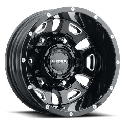 003-6670RBM 16X6 6X205 (-140) ULT 003RBM Hunter Dually (HB 161.1) - Black Patch Performance - ULTR0036670RBM
