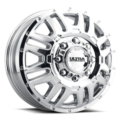 003-7681FC 17X6.5 8X6.50 (+129) ULT 003FC Hunter Dually (HB 121.7) - Black Patch Performance - ULTR0037681FC