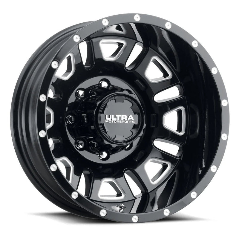 003-7681RBM 17X6.5 8X6.50 (-140) ULT 003RBM Hunter Dually (HB 121.7) - Black Patch Performance - ULTR0037681RBM