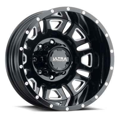 003-7692RBM 17X6.5 8X200 (-140) ULT 003RBM Hunter Dually (HB 142.3) - Black Patch Performance - ULTR0037692RBM