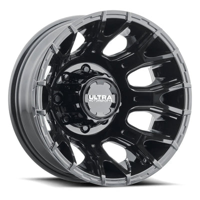 022-7681RBK 17X6.5 8X6.50 (-140) ULT 022FBK Scorpion Dually (HB 121.7) - Black Patch Performance - ULTR0227681RBK