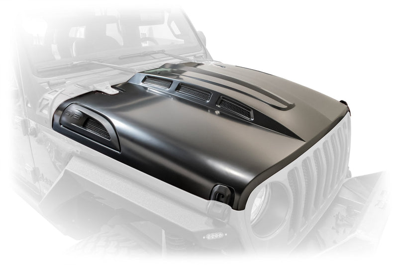 DV8 Offroad 2018-2026 Jeep Wrangler JL / 2020-2026 Gladiator JT Heat Dispersion Hood | HDMBJL-01