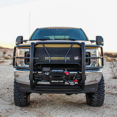 WES HDX Winch Grille Guards - Bumpers, Grilles & Guards from Black Patch Performance