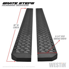 Westin 27-74715 Grate Steps Running Boards - Black Patch Performance - WEST2774715