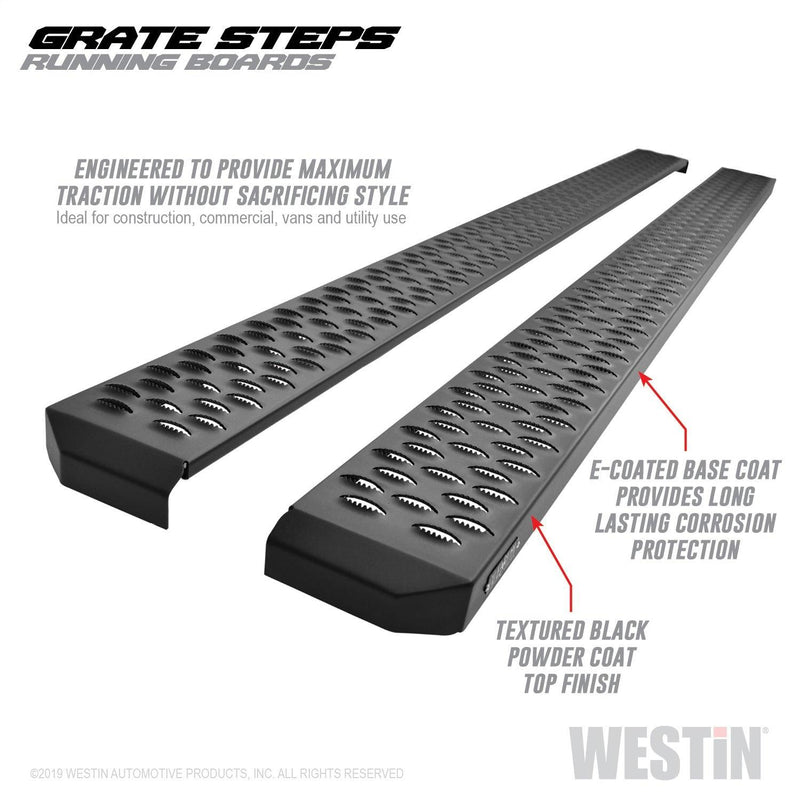 WES Running Boards - Grate - Black Patch Performance - WEST2774745
