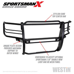 WES Sportsman Grille Guards - Black Patch Performance - WEST4033875