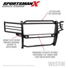Westin 40-34025 Sportsman X Grille Guard - Body from Black Patch Performance