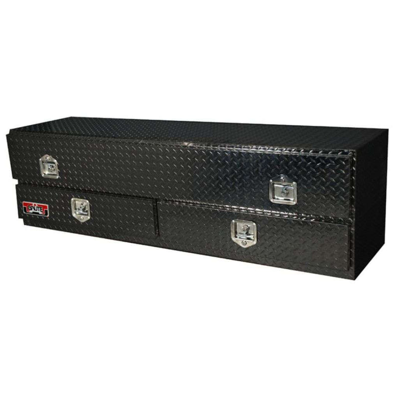 Westin 80-TB400-72-BD-BT BRUTE High Capacity Flatbed TopSider Tool Box with Bottom Drawers, 72-Inch | Textured Black