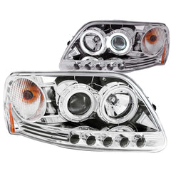 ANZO USA 111054 Projector Headlight Set w/Halo - Black Patch Performance - ANZO111054