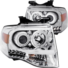 ANZO USA 111114 Projector Headlight Set w/Halo - Black Patch Performance - ANZO111114