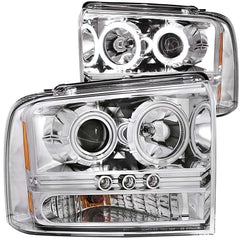 ANZO USA 111118 Projector Headlight Set w/Halo - Black Patch Performance - ANZO111118