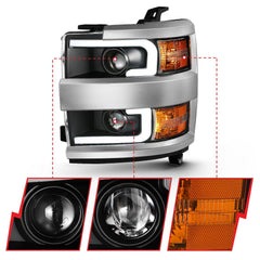 Chevrolet Headlight Set - Black Patch Performance - ANZO111359