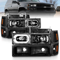 Chevrolet, GMC Headlight Set - Black Patch Performance - ANZO111507