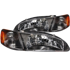 98-00 Toyota Corolla Headlight Set - Black Patch Performance - ANZO121131
