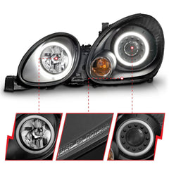 Lexus Headlight Set - Black Patch Performance - ANZO121144