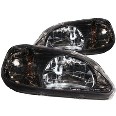 99-00 Honda Civic Headlight Set - Black Patch Performance - ANZO121234