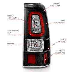 Chevrolet Tail Light Set - Black Patch Performance - ANZO311327