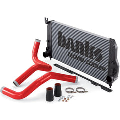 Intercooler Upgrade, Includes Boost Tubes (red powder-coated) for 2002-2004 Chevy/GMC 2500/3500 6.6L Duramax - Black Patch Performance - BANK25977