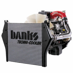 Intercooler Upgrade, Includes Monster-Ram intake elbow and Boost Tubes (red powder-coated) for 2003-2005 Dodge Ram 2500/3500 5.9L Cummins - Black Patch Performance - BANK25980