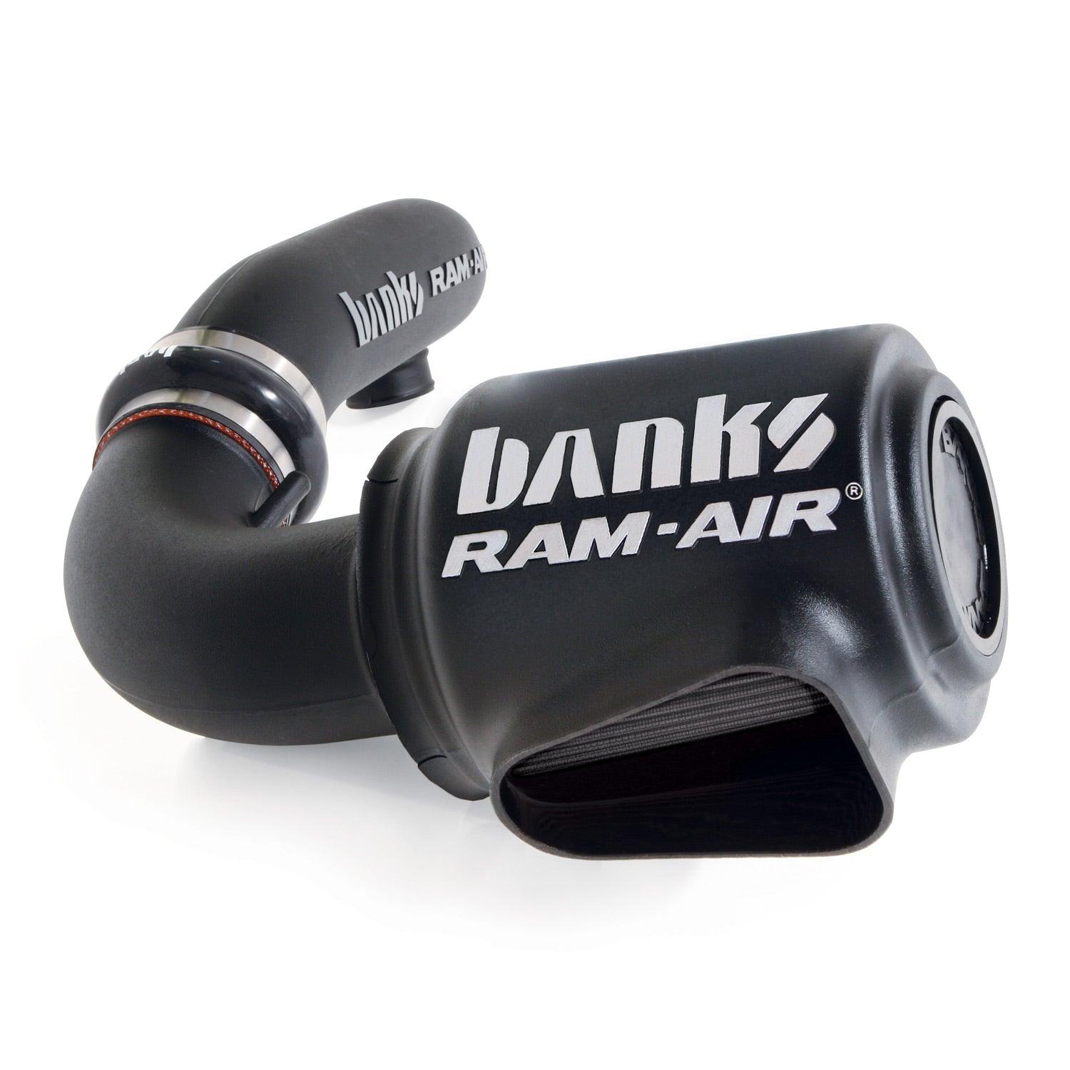 Banks Ram-Air, Dry Filter, Cold Air Intake System for 1997-2006 Jeep Wrangler 4.0L - Black Patch Performance - BANK41816D