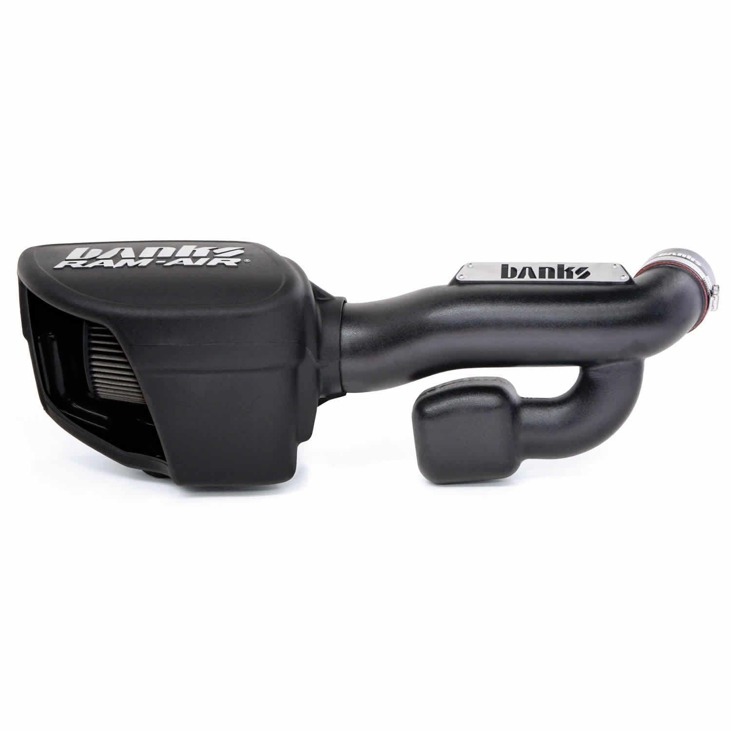 Banks Ram-Air, Dry Filter, Cold Air Intake System for 2012-2018 Jeep Wrangler JK 3.6L - Black Patch Performance - BANK41837D
