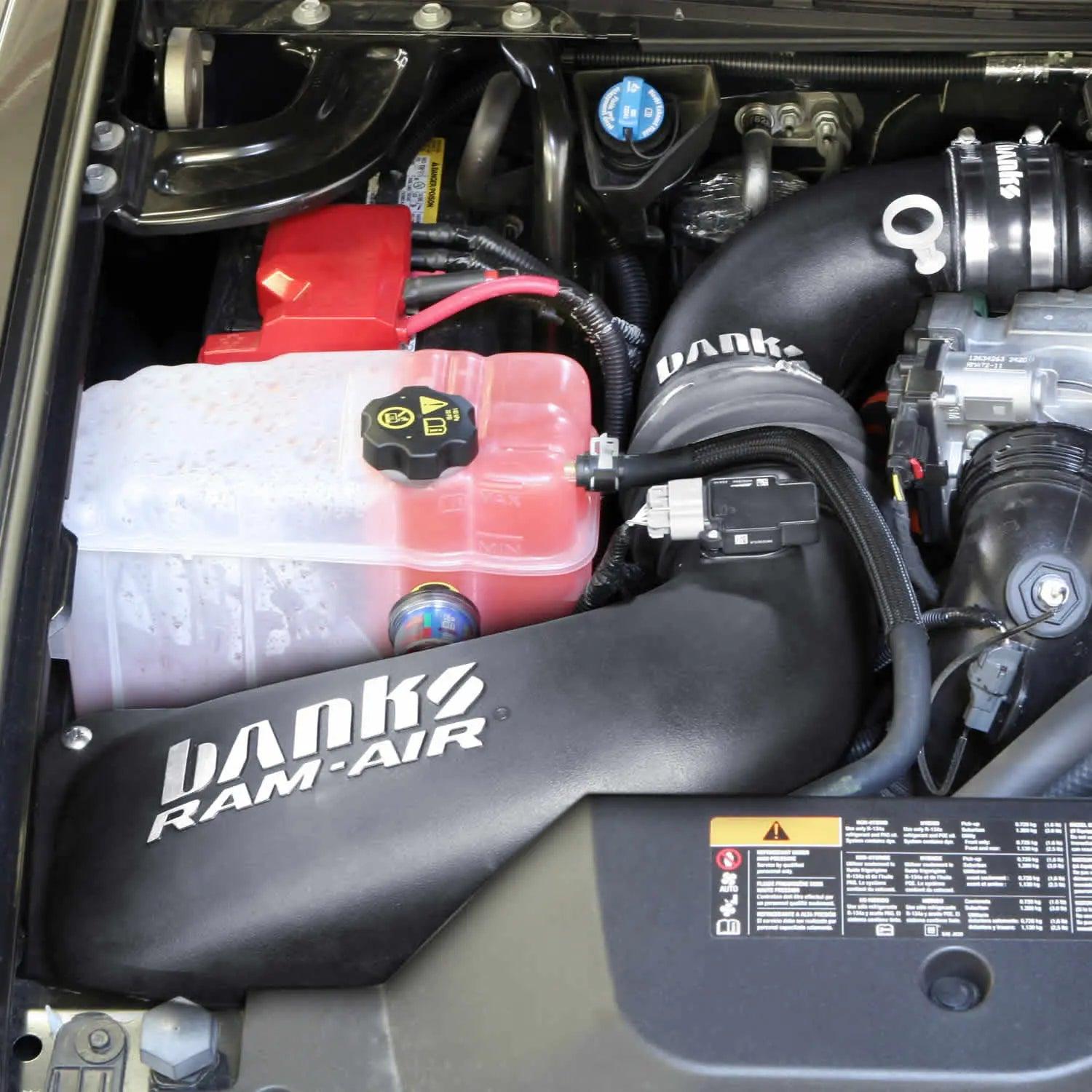 Banks Ram-Air, Oiled Filter, Cold Air Intake System for 2011-2012 Chevy/GMC 2500/3500 6.6L Duramax, LML - Black Patch Performance - BANK42220
