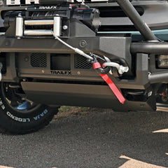 TrailFX Skid Plate Fits With TrailFX BR001T/ BR002T Bumper; Powder Coated; Matte Black; Steel - Black Patch Performance - BR003T