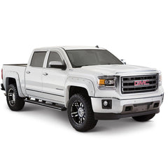 Bushwacker 40967-84 Fender Flares Pocket Style-Color Iridium Metallic Smooth Finish 4 Pc - Black Patch Performance - BUSH4096784
