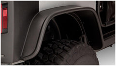 Bushwacker 10052-07 Black Jeep Flat Style Textured Finish Rear Fender Flares for 2007-2018 Jeep Wrangler JK 2-Door - Body from Black Patch Performance
