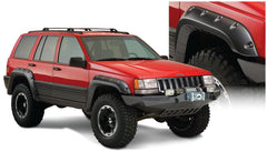 Bushwacker 10916-07 Black Jeep Cutout Style Textured Finish 4-Piece Fender Flare Set for 1993-1998 Jeep Grand Cherokee - Body from Black Patch Performance