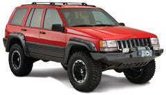 Bushwacker 10916-07 Black Jeep Cutout Style Textured Finish 4-Piece Fender Flare Set for 1993-1998 Jeep Grand Cherokee - Body from Black Patch Performance