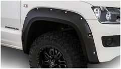 Bushwacker 171905-02 Black Pocket/Rivet Style Smooth Finish 4-Piece Fender Flare Set for 2017-2022 Volkswagen Amarok (Excludes Diesel); Fits 61.2 In. Bed - Bushwacker - Body