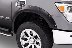 Bushwacker 70017-02 Black Pocket/Rivet Style Smooth Finish Front Fender Flares for 2016-2022 Nissan Titan XD - Bushwacker - Body
