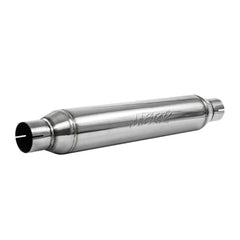 MBRP Exhaust R1016 Resonator; 2.5in. Inlet; Outlet; 22in. body; 26in. overall; T304 - Exhaust from Black Patch Performance