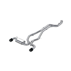 MBRP Exhaust S43003CF 3in Cat-Back; Dual Rear Exit; T304; CF Tips - Black Patch Performance - MBRPS43003CF