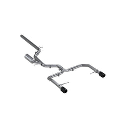 MBRP Exhaust 3" Cat Back, Dual Split Rear,with Carbon Fiber Tips T304 - Black Patch Performance - MBRPS46083CF