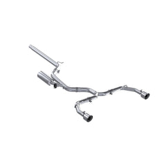 MBRP Exhaust 3in. Cat Back; 2.5in Dual Split Rear; T304 - Black Patch Performance - MBRPS4617304