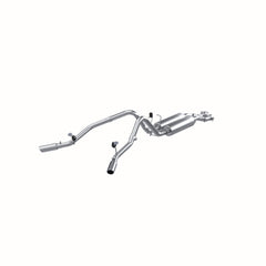 MBRP Exhaust 2 1/2in. Cat Back; Dual Split Side; AL - Black Patch Performance - MBRPS5012AL