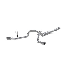 MBRP Exhaust 3in. Cat Back; 2.5in. Dual Side Exit; AL - Black Patch Performance - MBRPS5213AL