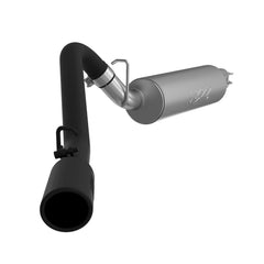 MBRP Exhaust 2 1/2in. Cat Back; Single Side; Black Coated - Black Patch Performance - MBRPS5512BLK
