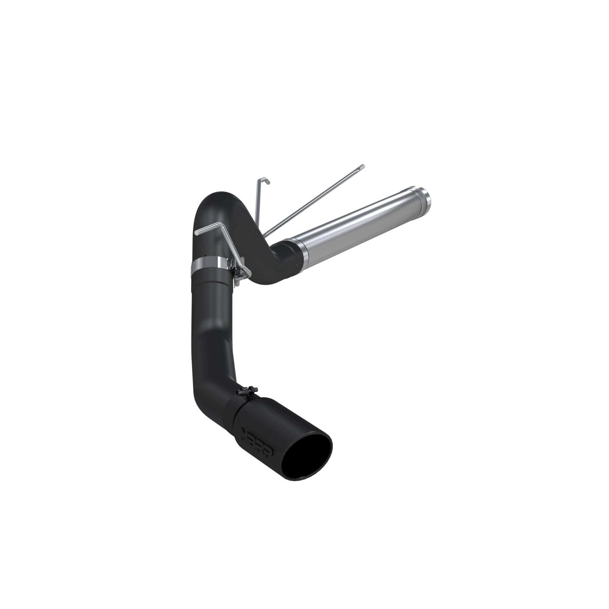 MBRP Exhaust 4in. Filter Back; Single Side; Black Coated - Black Patch Performance - MBRPS6130BLK