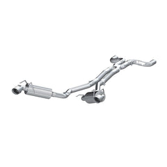 MBRP Exhaust 2 1/2in. Dual Cat Back; Round Tips; T304 - Black Patch Performance - MBRPS7020304