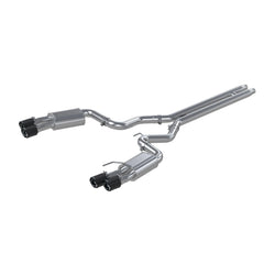 MBRP Exhaust 3in. Cat Back; with Quad 4in. Carbon Fiber Tips; Street Version; T304 - Black Patch Performance - MBRPS72053CF