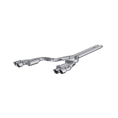 MBRP Exhaust 3in. Cat Back; with Quad 4in. Dual Wall Tips; Race Version; T304 - Black Patch Performance - MBRPS7207304