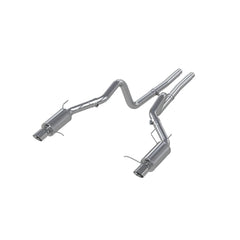 MBRP Exhaust 3in. Cat Back; Dual Split Rear; Street Version; T409 - Black Patch Performance - MBRPS7258409