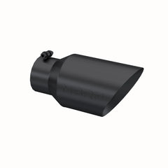 MBRP Exhaust T5072BLK Tip; 6in. O.D. Dual Wall Angled 4in. inlet 12in. Length. BLK. - Black Patch Performance - MBRPT5072BLK